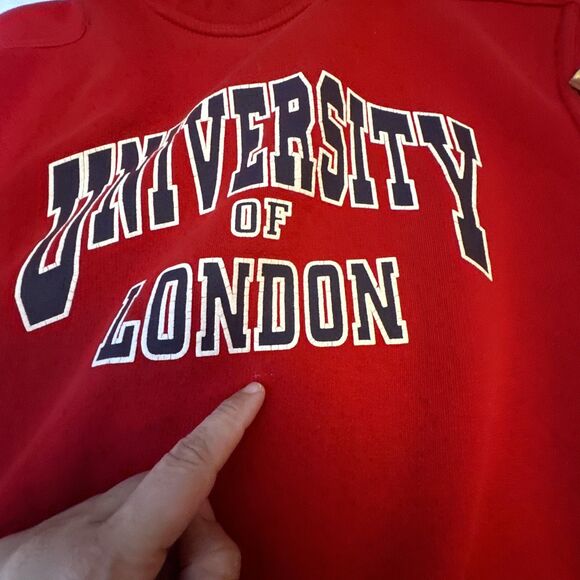 Starworld University‎ Of London Red Sweatshirt Men’s / Adult Size Medium - Picture 10 of 10